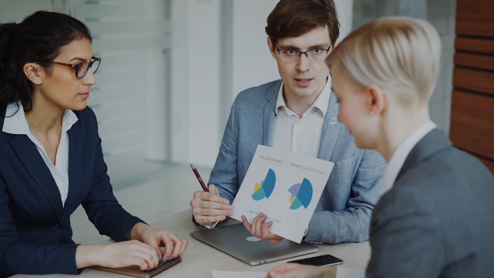 Teams collaborating in a modern workplace